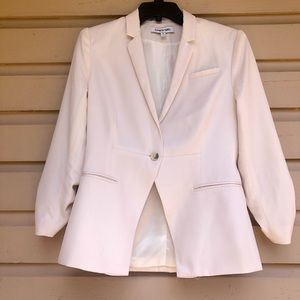 Elizabeth and James White Wool Blazer 6